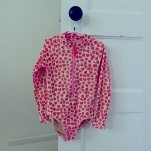 ❤️ Crewcuts - Heart Patterned Kids Rashgaurd Swimsuit